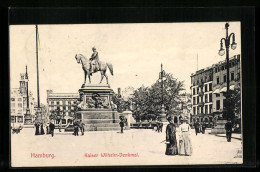 AK Hamburg, Kaiser Wilhelm-Denkmal  - Mitte