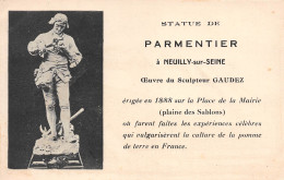 92-NEUILLY-SUR-SEINE-STATUE DE PARMENTIER-N 6002-B/0055 - Neuilly Sur Seine