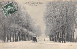 77-FONTAINEBLEAU-Route Des Cascades Dans Le Parc Effet De Neige-N 6002-H/0271 - Fontainebleau