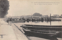 78-CONFLANS-SAINTE-HONORINE-Vue Du Port Et Pont De Conflans-N 6002-H/0223 - Conflans Saint Honorine