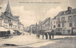 60-BRETEUIL-Place Du Marche-aux-Herbes Et Rue De La Republique-N 6003-A/0339 - Breteuil