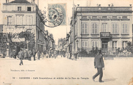 89-AUXERRE-Cafe Coupechoux Et Entree De La Rue Du Temple-N 6004-C/0289 - Auxerre