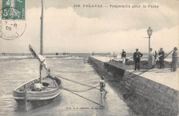 34-PALAVAS-Preparatifs Pour La Peche-N 6004-F/0239 - Palavas Les Flots