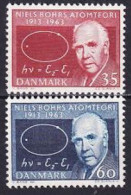 1963. Denmark. Niels Bohr. MNH. Mi. Nr. 417-18. - Unused Stamps