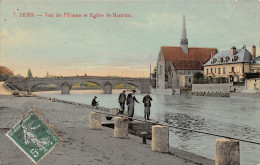 89-SENS-Vue De L'Yonne Et Eglise St-Maurice.-N 6004-D/0389 - Sens