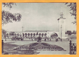 1956 USSR Russia Ukraine  Simferopol Crimea, Architecture, Stalin Railway Station, Buses  Cars Clock - Ukraine