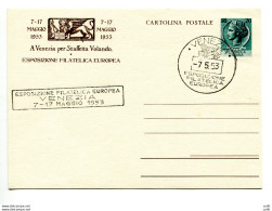 C.P. Siracusana Lire 20 Esposizione Filatelica Europea N. C 149 Usata - 1946-60: Marcophilia