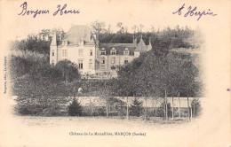 72-MARCON-Chateau De La Marcelliere-N 6004-H/0055 - Andere & Zonder Classificatie