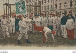 T4- LES PLAISIRS DE LA CASERNE  - LECON DE CHAUSSON - ( A NOTER L ' OBLITERATION DE LEZIGNAN , AUDE - 2 SCANS ) - Barracks