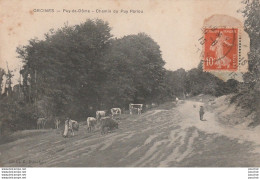 T6-63) ORCINES (PUY DE DOME) CHEMIN DU PUY PARIOU - ( ANIMEE - PERSONNAGES - VACHES ) - Autres & Non Classés