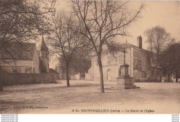 T7-36) NEUVY PAILLOUX (INDRE) LA MAIRIE ET L'EGLISE - ( 2 SCANS ) - Otros & Sin Clasificación