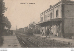 T8-21) NOLAY - LA GARE  - ( ANIMEE - VOYAGEURS - TRAIN - 2 SCANS ) - Sonstige & Ohne Zuordnung