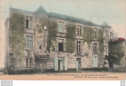 33) CADILLAC SUR DORDOGNE PRES SAINT ANDRE DE CUBZAC - CHATEAU DE CADILLAC , FACADE PRINCIPALE - 2 SCANS - Cadillac