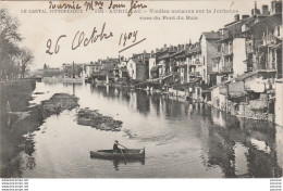 T13-15) AURILLAC  (CANTAL) VIEILLES MAISONS SUR LA JORDANNE - VUES DU PONT DU BUIS - ( 2 SCANS ) - Aurillac