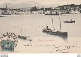 T13- SAN SEBASTIAN - LA PLAYA  - ( EDITEUR ROMMLER & JONES , DRESDEN - OBLITERATION DE 1903  ) - Guipúzcoa (San Sebastián)