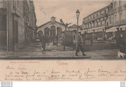 T17-65) TARBES - AVENUE ET MARCHE BRAUHAUBAN - ( ANIMEE - OBLITERATION DE 1904 - 2 SCANS ) - Tarbes