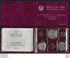 1988 Italia Università Bologna Trittico Monete FCD - BU - Other & Unclassified