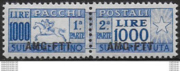1954 Trieste A Pacchi Postali Lire 1.000 Bc MNH Sassone N. 26/I - Unclassified