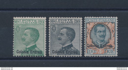 1925 ERITREA , Michetti Soprastampati, N° 93/95,  3 Val , Buona/ottima Centratu - Erythrée