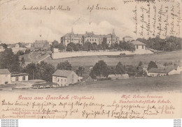 T23- GRUSS AUS AUERBACH (VOGTLAND) KGL. LEHRER SEMINAR  ( PIONNIERE DE  1899 - 2 SCANS ) - Auerbach (Vogtland)