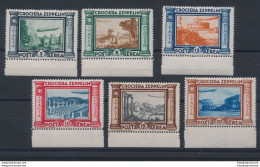 1933 Italia - Regno - Posta Aerea N° 45/50 - Crociera Zeppelin , Bordo Di Fogli - Autres & Non Classés