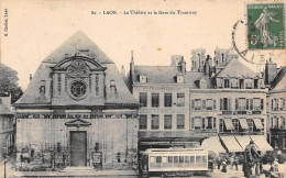 02-LAON-ThèAtre Et La Gare Du Tramway-N 6005-C/0293 - Laon