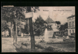 AK Weimar, Karl Alexander Denkmal  - Weimar