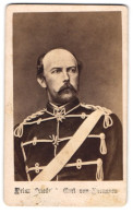 Fotografie Unbekannter Fotograf Und Ort, Portrait Prinz Friedrich Carl Von Preussen In Uniform Mit Orden  - Berühmtheiten