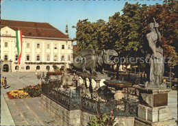 72267687 Klagenfurt Woerthersee Lindwurmbrunnen Rathaus   - Other & Unclassified