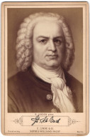 Fotografie Sophus Williams, Berlin, Portrait Komponist Johann Sebastian Bach  - Berühmtheiten
