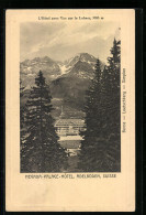 Präge-AK Adelboden, Blick Vom Wald Auf Das Nevada-Palace-Hotel  - Wald