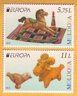 2015 Moldova Moldavie Moldau  Europe Europa-cept - 2015. Toys, Horse 2v Mint - Moldavie