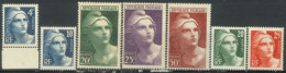 FRANCE - 1945/49, MARIANNE DE GANDON STAMPS SET OF 7, (**), (*). - Unused Stamps