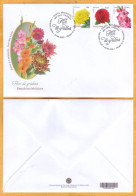 2023  Moldova   „Flora. Garden Flowers.”  FDC  Chrysanthemum, Dahlia, Gladiolus - Moldavie