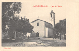 06-CASTAGNIES-PLACE DE L EGLISE-N 6007-B/0007 - Sonstige & Ohne Zuordnung