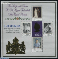 Liberia 1999 Queen Mother 4v M/s, Mint NH, History - Kings & Queens (Royalty) - Familles Royales