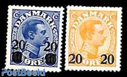 Denmark 1926 Overprints 2v, Unused (hinged) - Neufs