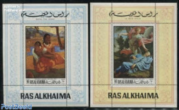 Ras Al-Khaimah 1970 Paintings 2 S/s, Mint NH, Art - Paintings - Ras Al-Khaima