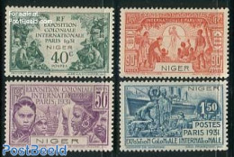 Niger 1931 Colonial Exposition 4v, Mint NH, Transport - Ships And Boats - Bateaux