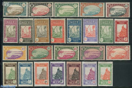Niger 1926 Definitives 25v, Unused (hinged), Transport - Ships And Boats - Schiffe