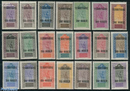 Niger 1921 Definitives 21v, Unused (hinged), Nature - Camels - Niger (1960-...)