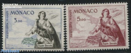 Monaco 1961 Definitives 2v, Mint NH, Religion - Religion - Ongebruikt