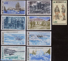 Monaco 1977 Navigator Carreer Of Albert I 9v, Mint NH, Nature - Science - Transport - Sea Mammals - The Arctic & Antar.. - Unused Stamps