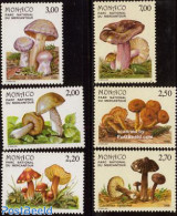 Monaco 1988 Mushrooms 6v, Mint NH, Nature - Mushrooms - Ongebruikt