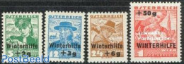 Austria 1935 Winter Aid 4v Overprints, Mint NH, Religion - Sport - Various - Churches, Temples, Mosques, Synagogues - .. - Unused Stamps