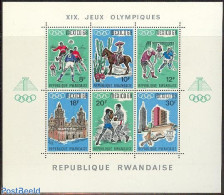 Rwanda 1968 Olympic Games S/s, Mint NH, Performance Art - Sport - Music - Boxing - Hockey - Olympic Games - Music