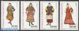 Türkiye 2002 Costumes 4v, Mint NH, Various - Costumes - Sonstige & Ohne Zuordnung