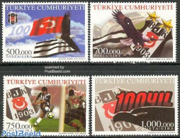 Türkiye 2003 FC Besiktas 4v, Mint NH, Nature - Sport - Birds - Birds Of Prey - Football - Sport (other And Mixed) - Sonstige & Ohne Zuordnung