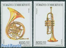 Türkiye 2003 Music Instruments 2v, Mint NH, Performance Art - Music - Musical Instruments - Sonstige & Ohne Zuordnung