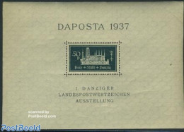Germany, Danzig 1937 Daposta, Marienkirche S/s, Mint NH, Religion - Churches, Temples, Mosques, Synagogues - Religion - Kirchen U. Kathedralen